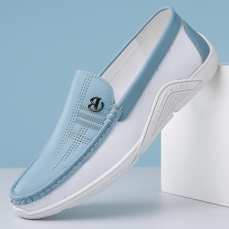 Men’s PU Leather Slip-On Shoes – Casual Soft Sole Comfort Loafers