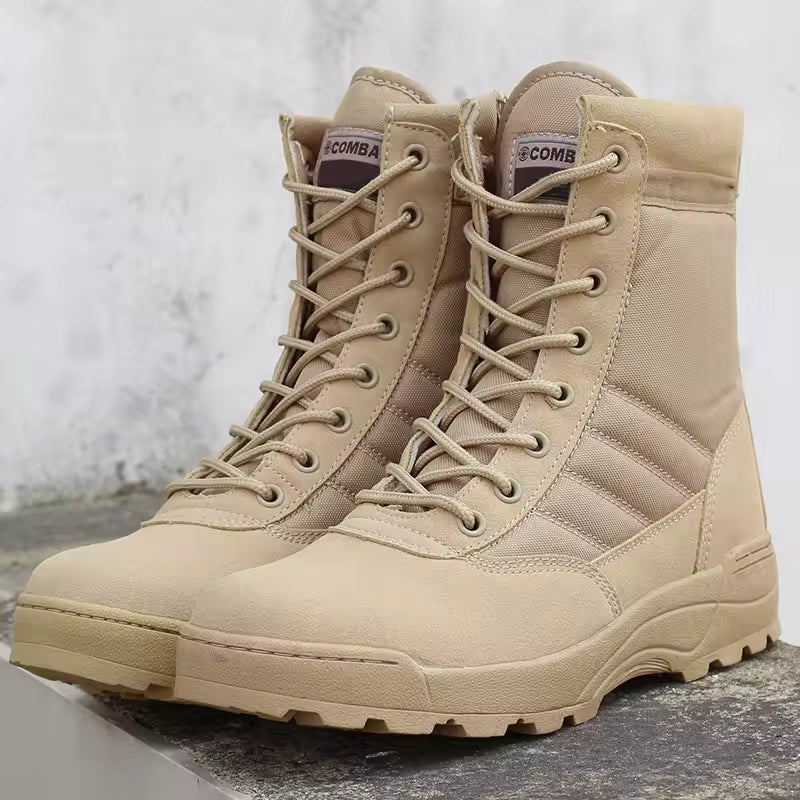 Men’s Tactical Combat Boots – Military Desert Ankle Boots for Hiking & Outdoor