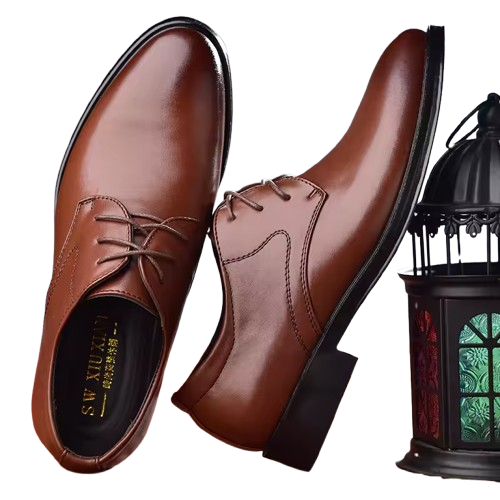 Men's Formal Dress Shoes – Classic PU Leather Oxford Style for Business & Casual Wear