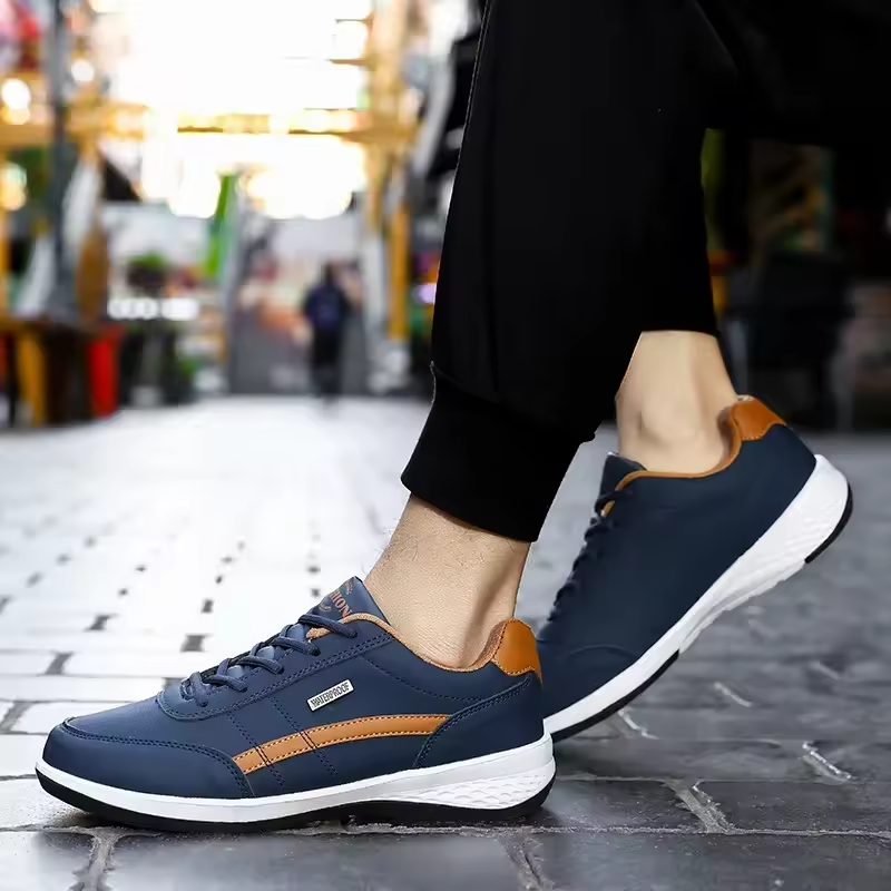 Men’s Orthopedic Comfort Leather Sneakers – Casual Supportive PU Walking Shoes 2024