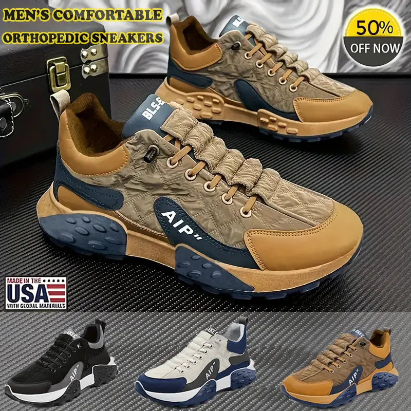 Men’s Orthopedic Comfort Sneakers – Breathable Casual Walking Shoes with Support (Sizes 6–11.5)