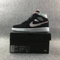 Air Jordan 1 Mid Black White With Orange Swooh AJ1