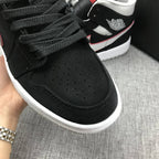Air Jordan 1 Mid Black White With Orange Swooh AJ1