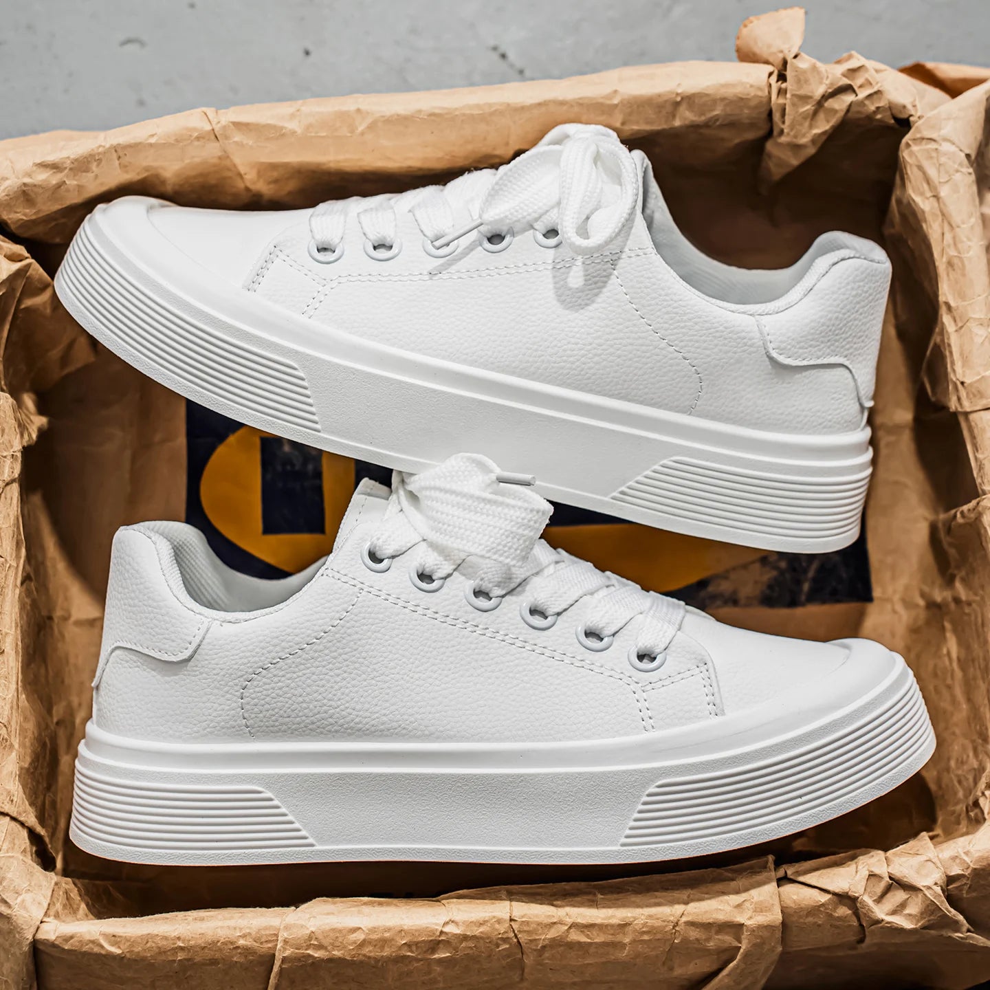 Men's Retro Platform Vulcanized Sneakers – Anti-Slip Lace-Up Casual Running Shoes