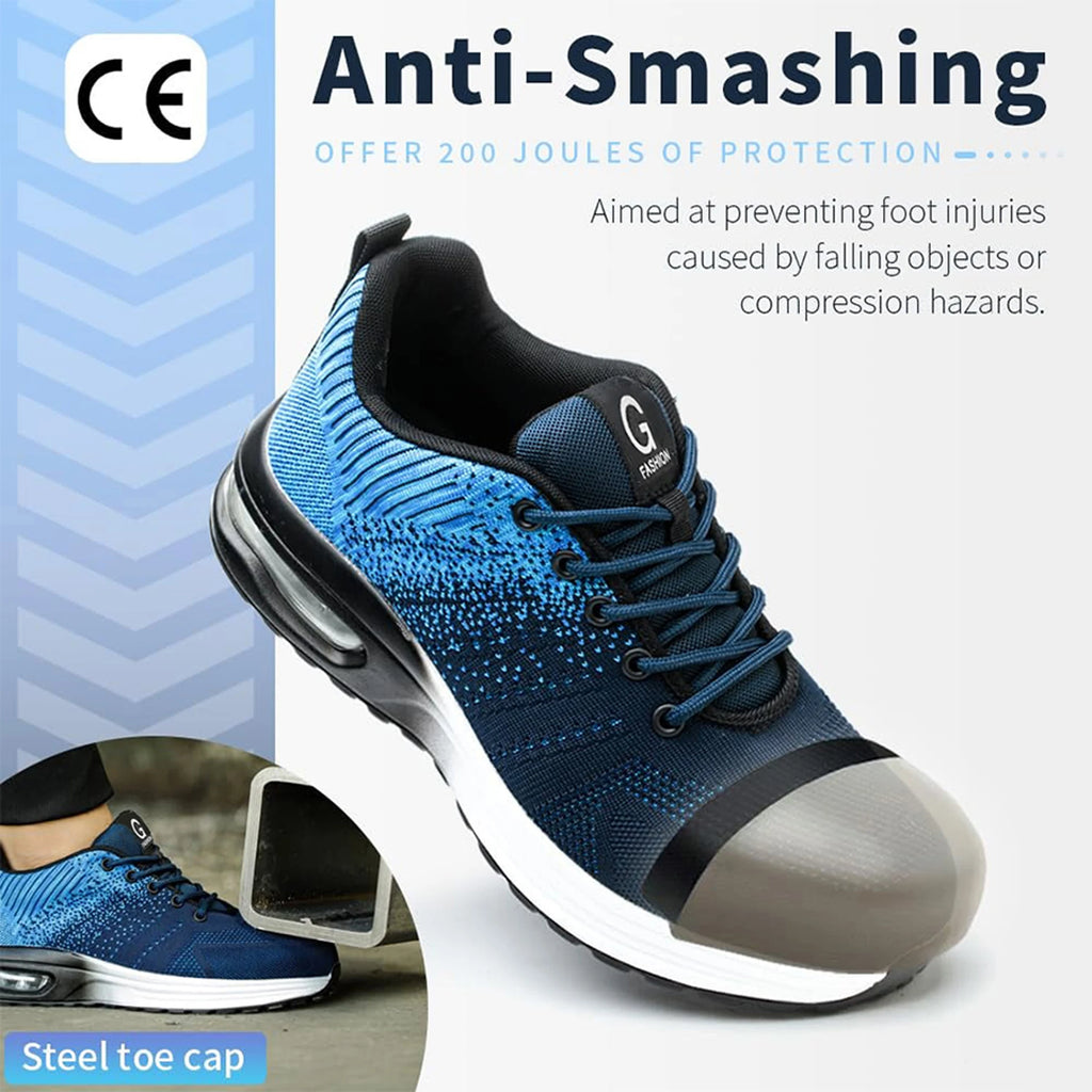 Steel Toe Safety Work Shoes for Men & Women – Anti-Smash, Anti-Puncture, Air Cushion