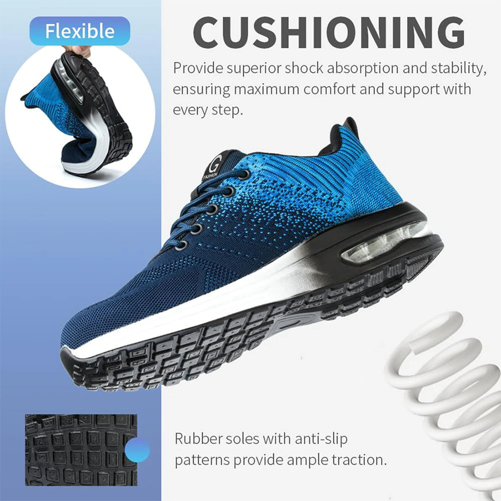Steel Toe Safety Work Shoes for Men & Women – Anti-Smash, Anti-Puncture, Air Cushion
