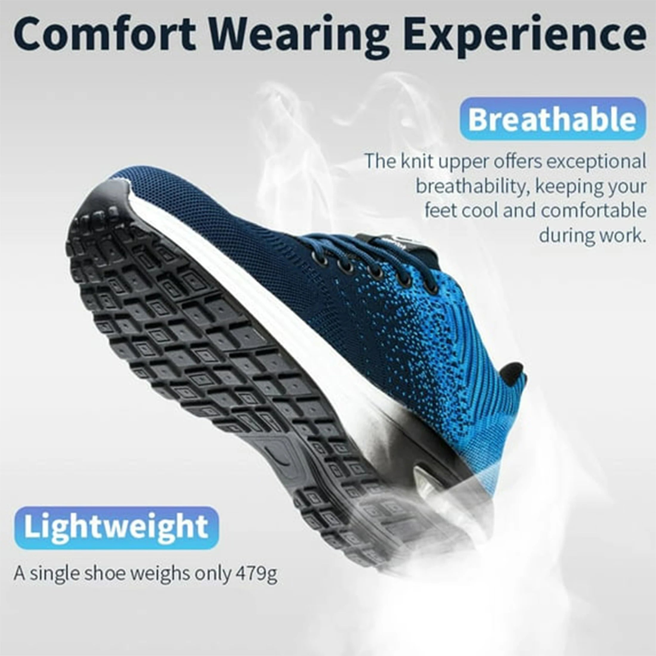 Steel Toe Safety Work Shoes for Men & Women – Anti-Smash, Anti-Puncture, Air Cushion