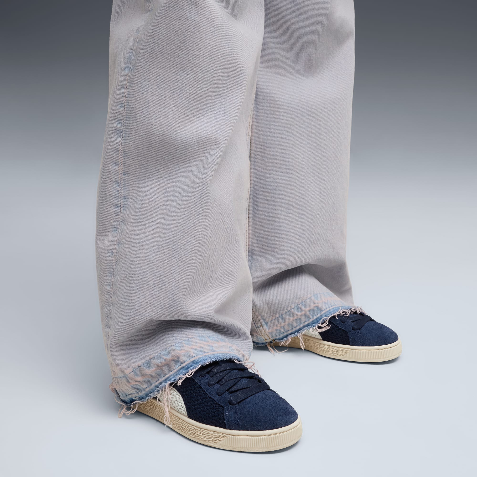 Suede Crochet Sneakers