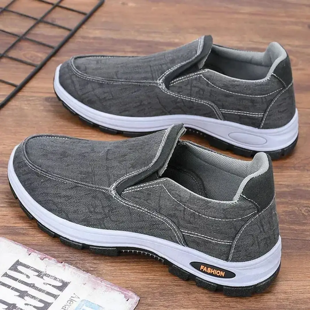 Men’s Orthopedic Slip-On Comfort Walking Shoes – Lightweight Casual PU Leather Loafers
