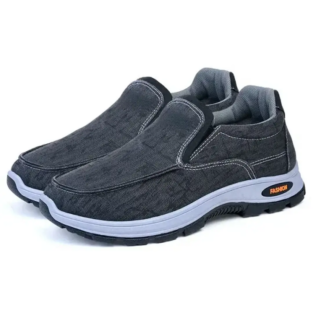 Men’s Orthopedic Slip-On Comfort Walking Shoes – Lightweight Casual PU Leather Loafers