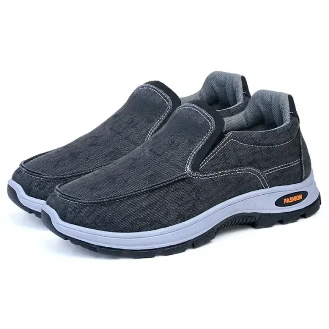 Men’s Orthopedic Slip-On Comfort Walking Shoes – Lightweight Casual PU Leather Loafers
