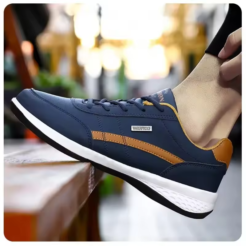 Men’s Orthopedic Comfort Leather Sneakers – Casual Supportive PU Walking Shoes 2024