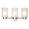 8.25" Tall 3 Light Wall Sconce with Frosted Seedy Glass Shades from the Sylvestre Collection